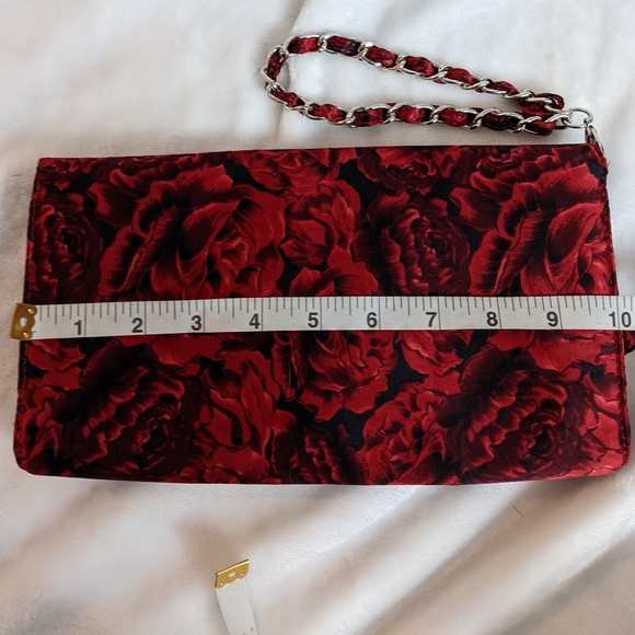White House Black Market Bold Rose Clutch/ Wristlet - Picture 7 of 11